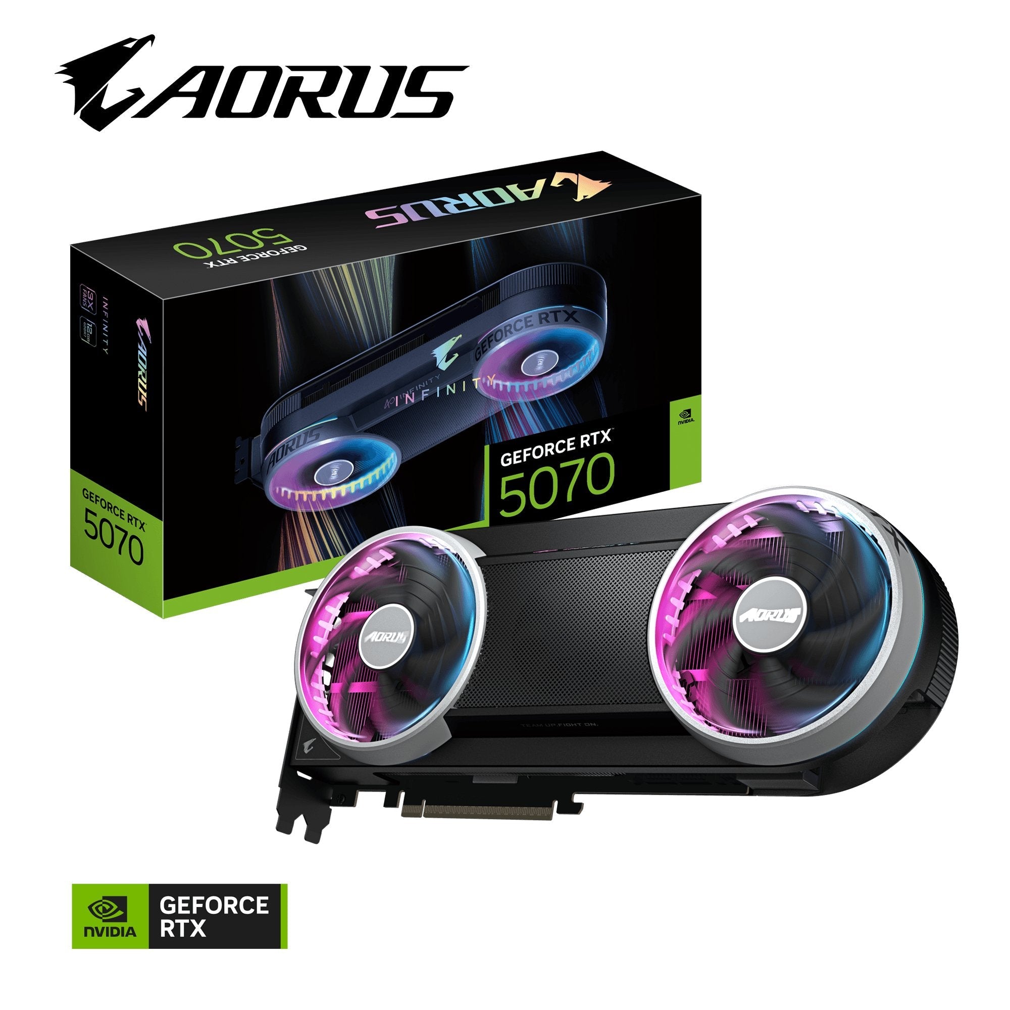 Nvidia Geforce - Rtx5070 - 12go Gddr7 - 1 X Hdmi - 3 X Displayport - Pci Express 5.0 - Halo Rgb