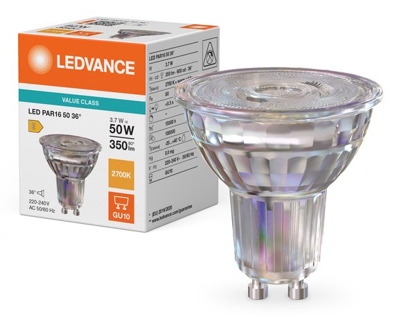 Osram Led Par16 50 36° P 3.7w 827 Gu10 Led-Reflektorlampen Par16 Mit Retrofit-Stec