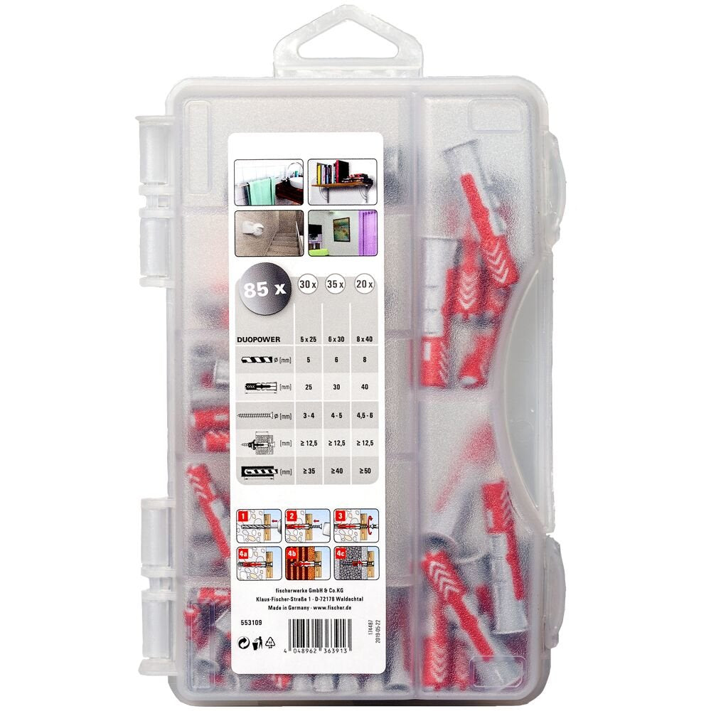 Fischer 553109, Pasador Gris Claro/Rojo