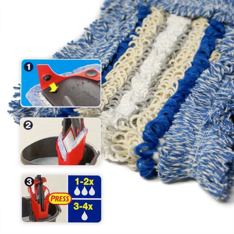 EAN 4023103139022 - Vileda 4023103139022 accesorio para trapeador Cabezal de fregona Azul, Blanco imagen 3