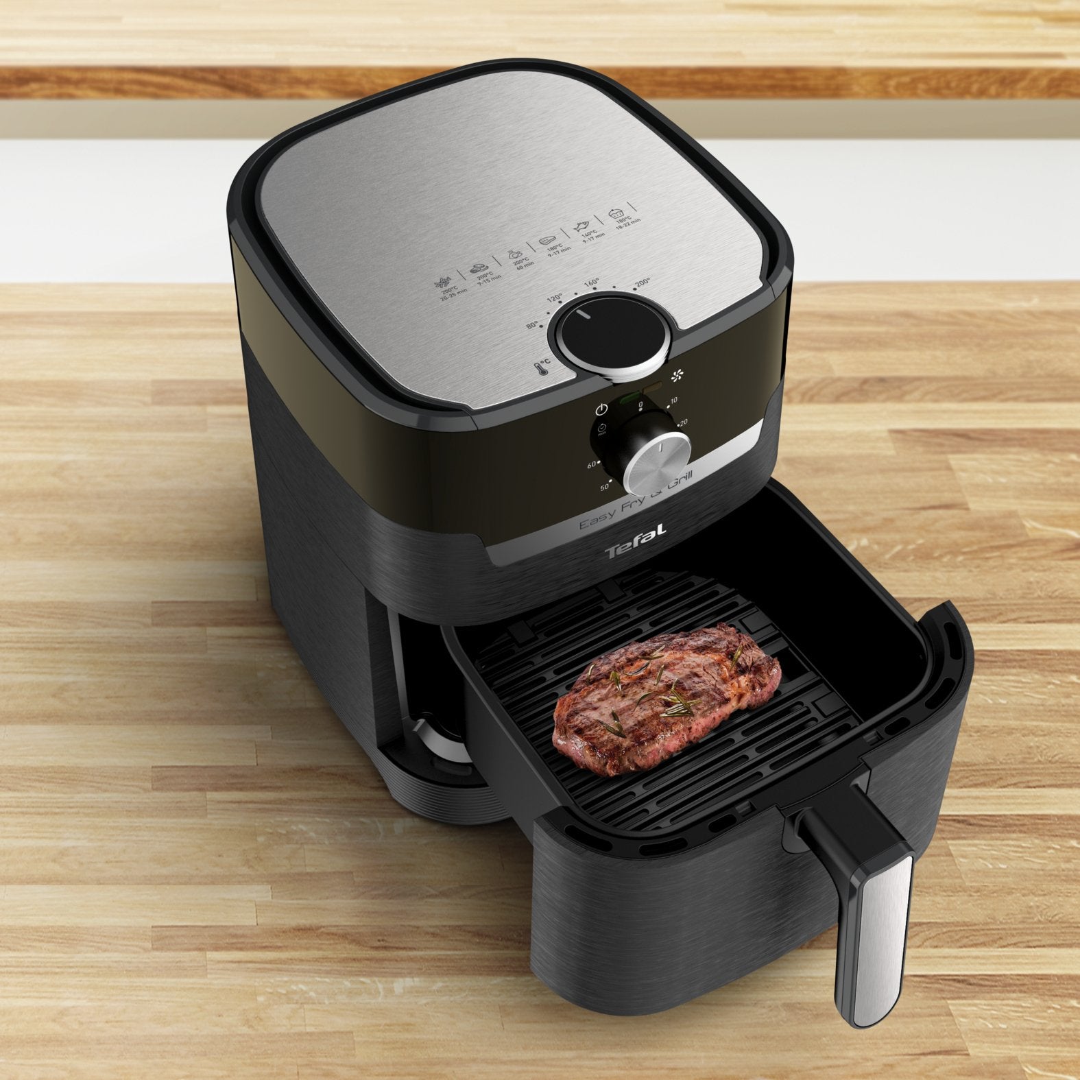 EAN 3045380020764 - Tefal Easy Fry & Grill EY5018 Sencillo 4,2 L Independiente 1550 W Freidora de aire caliente Negro imagen 10