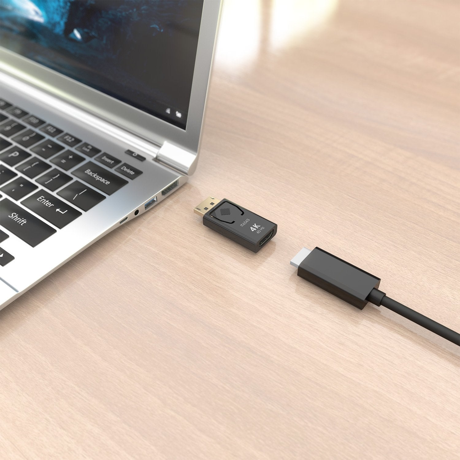 Aisens Conversor Displayport A Hdmi 4k@60hz, Dp/M-Hdmi/H, Negro