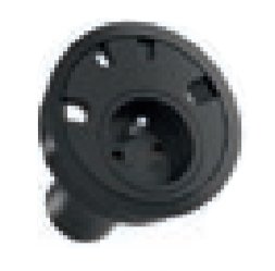 Bachmann Loop In Ute Steckdose Con 4x Cabledurchführung, Negro (938.002)