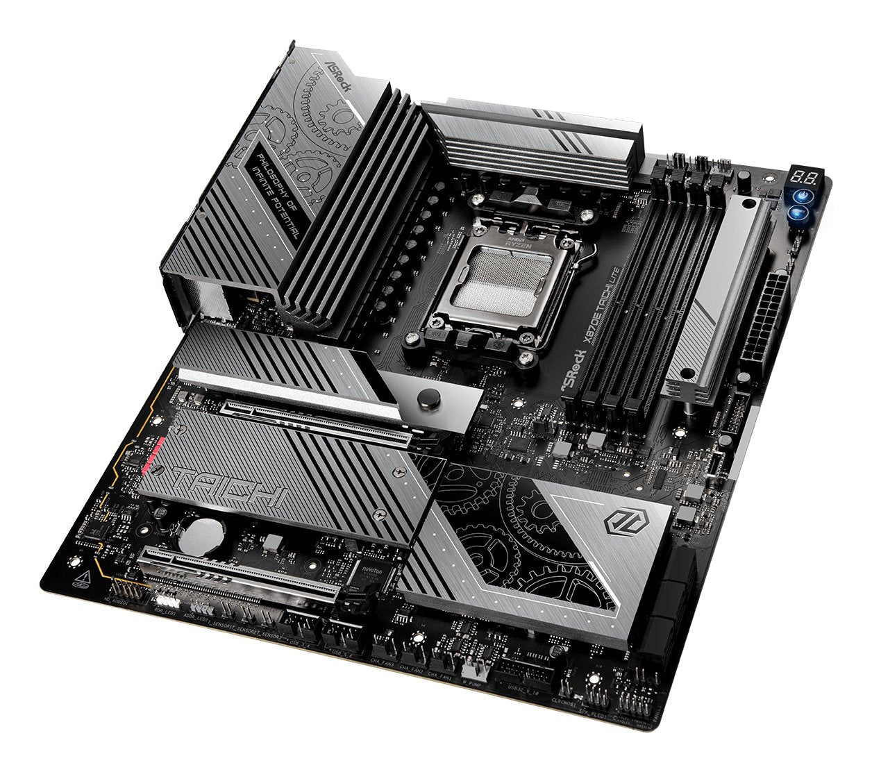 EAN 4710483947445 - Asrock 90-MXBPA0-A0UAYZ placa base AMD X870 Zócalo AM5 ATX extendida imagen 6