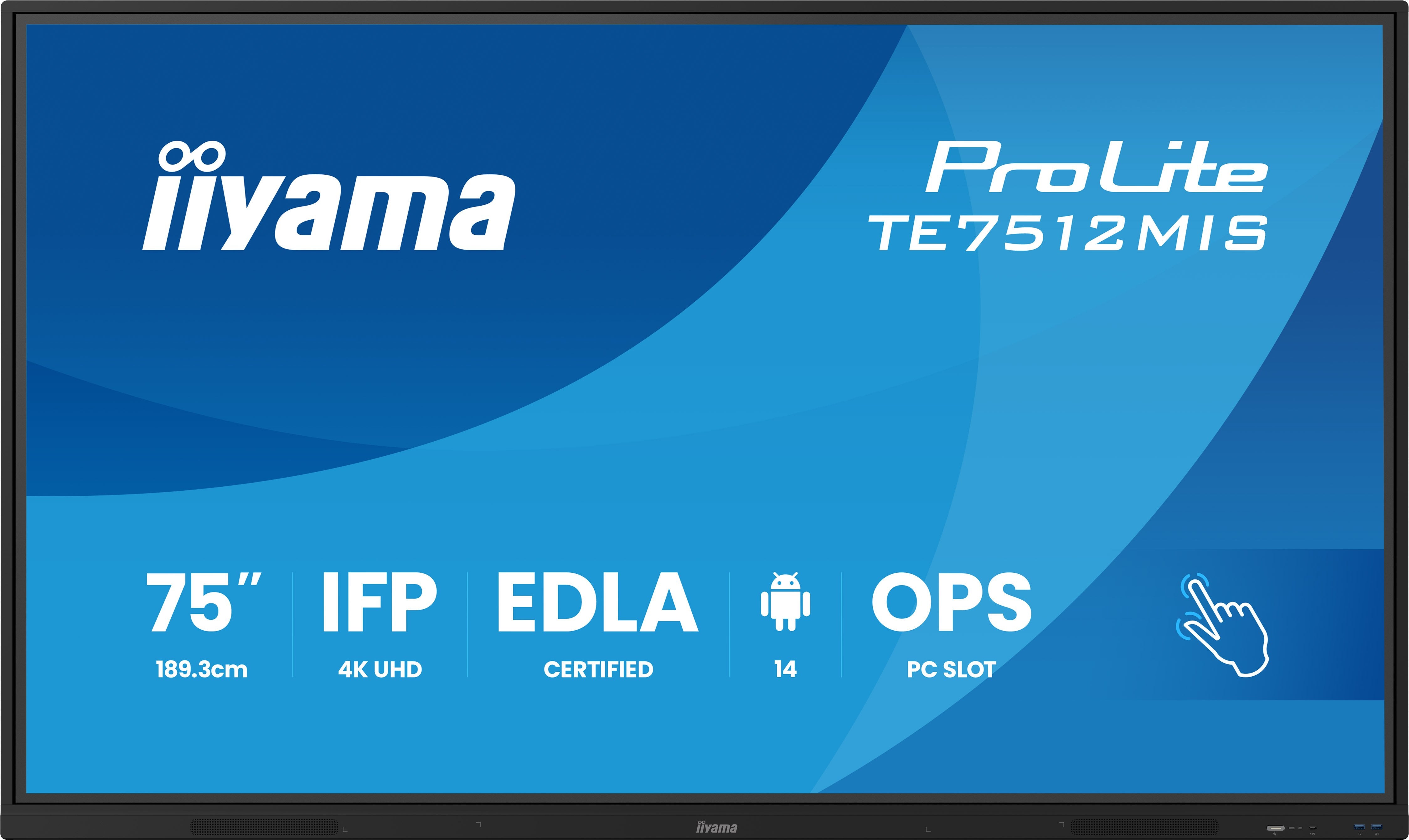 EAN 4948570125494 - iiyama TE7512MIS-B4AG pantalla de señalización Panel plano interactivo 190,5 cm (75") LCD Wifi 400 cd / m imagen 2