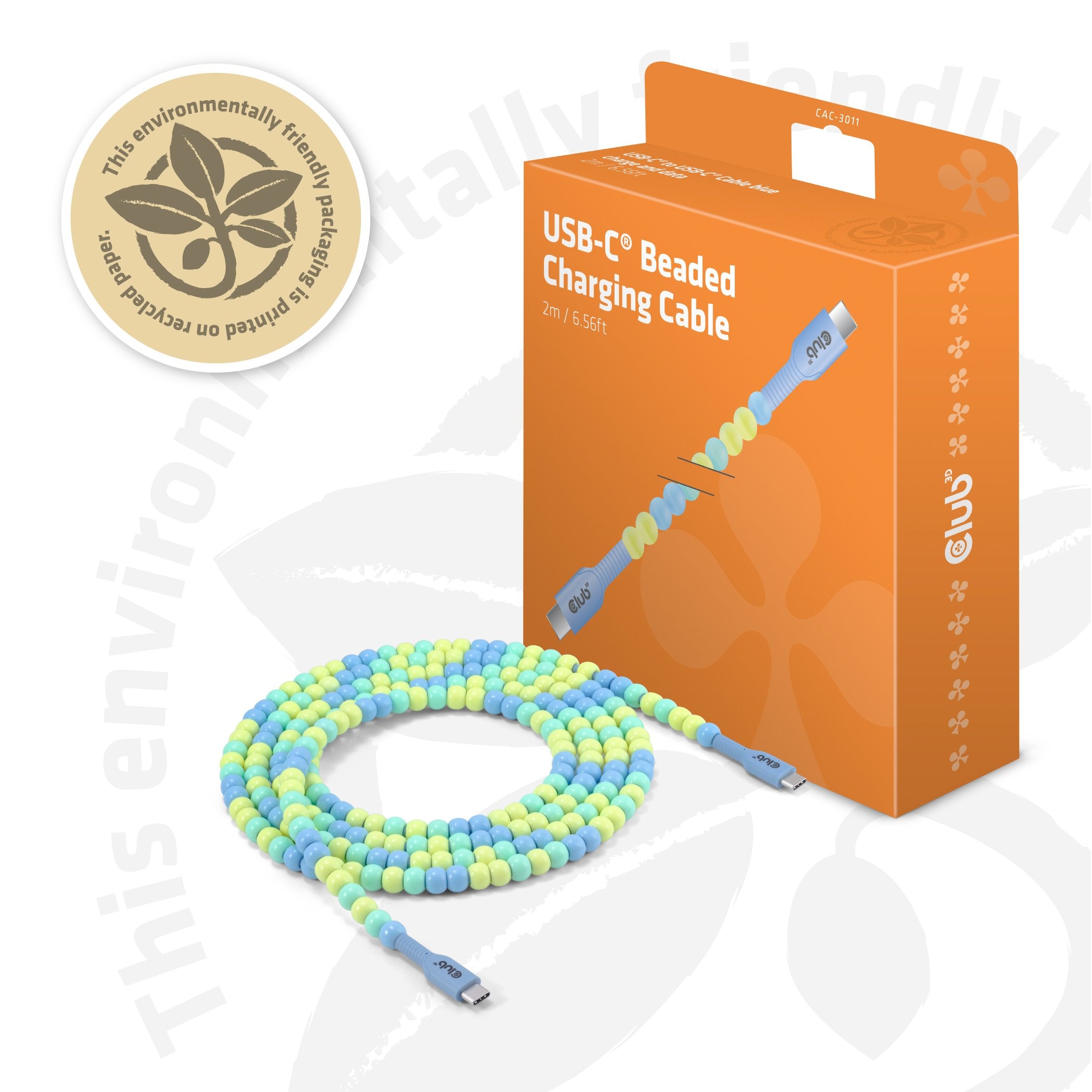EAN 8719214473303 - CLUB3D CAC-3011 cable USB 2 m USB C Azul, Verde imagen 9