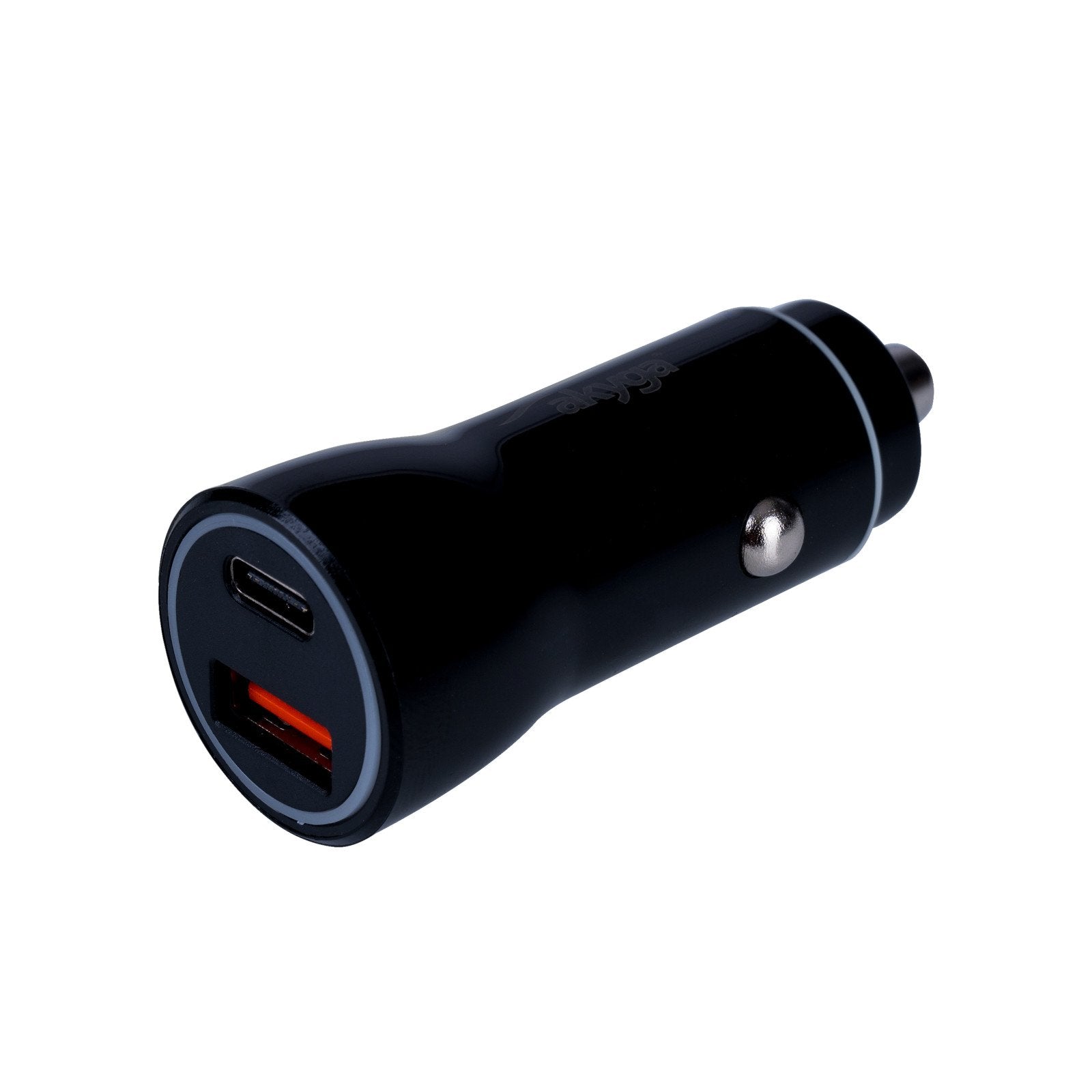 Akyga Cargador De Coche 12/24v Ak-Ch-16 36w Usb-A + Usb-C Pd Quick Charge 3.0 5-12v/1.5-3a Negro