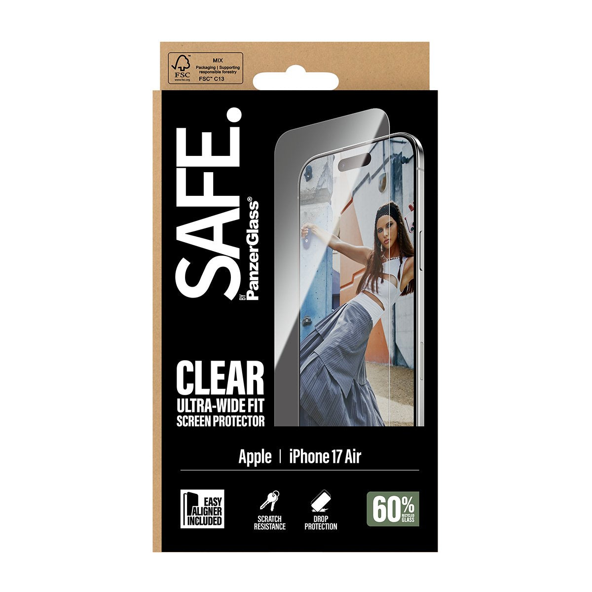 EAN 5715685025884 - PanzerGlass SAFE. by ® Screen Protector iPhone 17 Air | Ultra-Wide Fit w. EasyAligner Protector de pantal imagen 3
