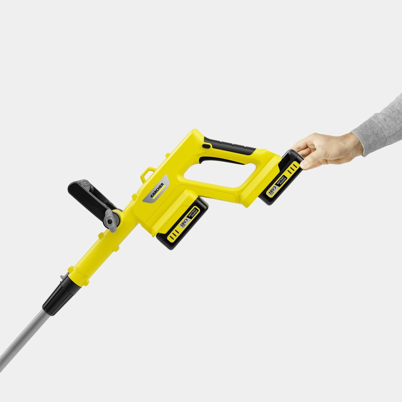 Kärcher Ltr 3-18 Dual Battery Set 30 Cm Batería Negro, Acero Inoxidable, Amarillo