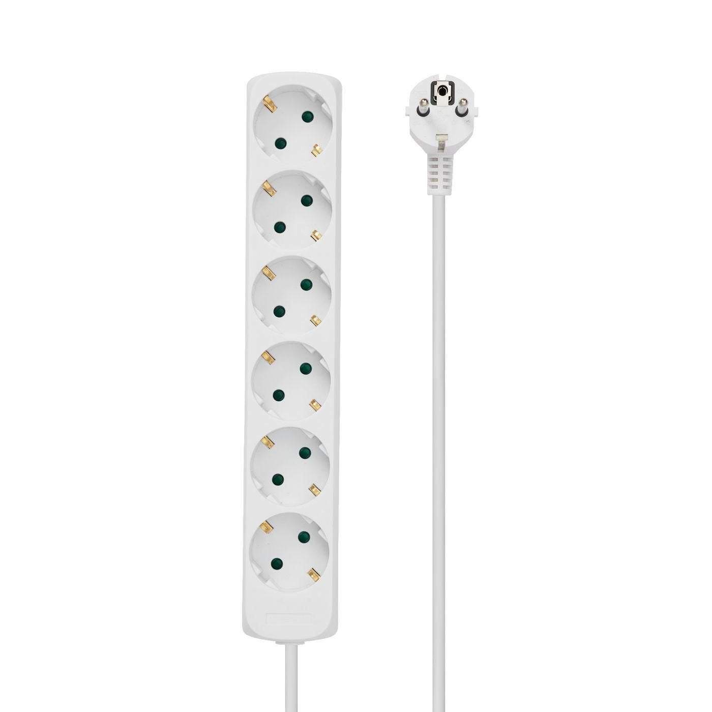 Microconnect Gru0063wa Base Múltiple 3 M 6 Salidas Ac Blanco