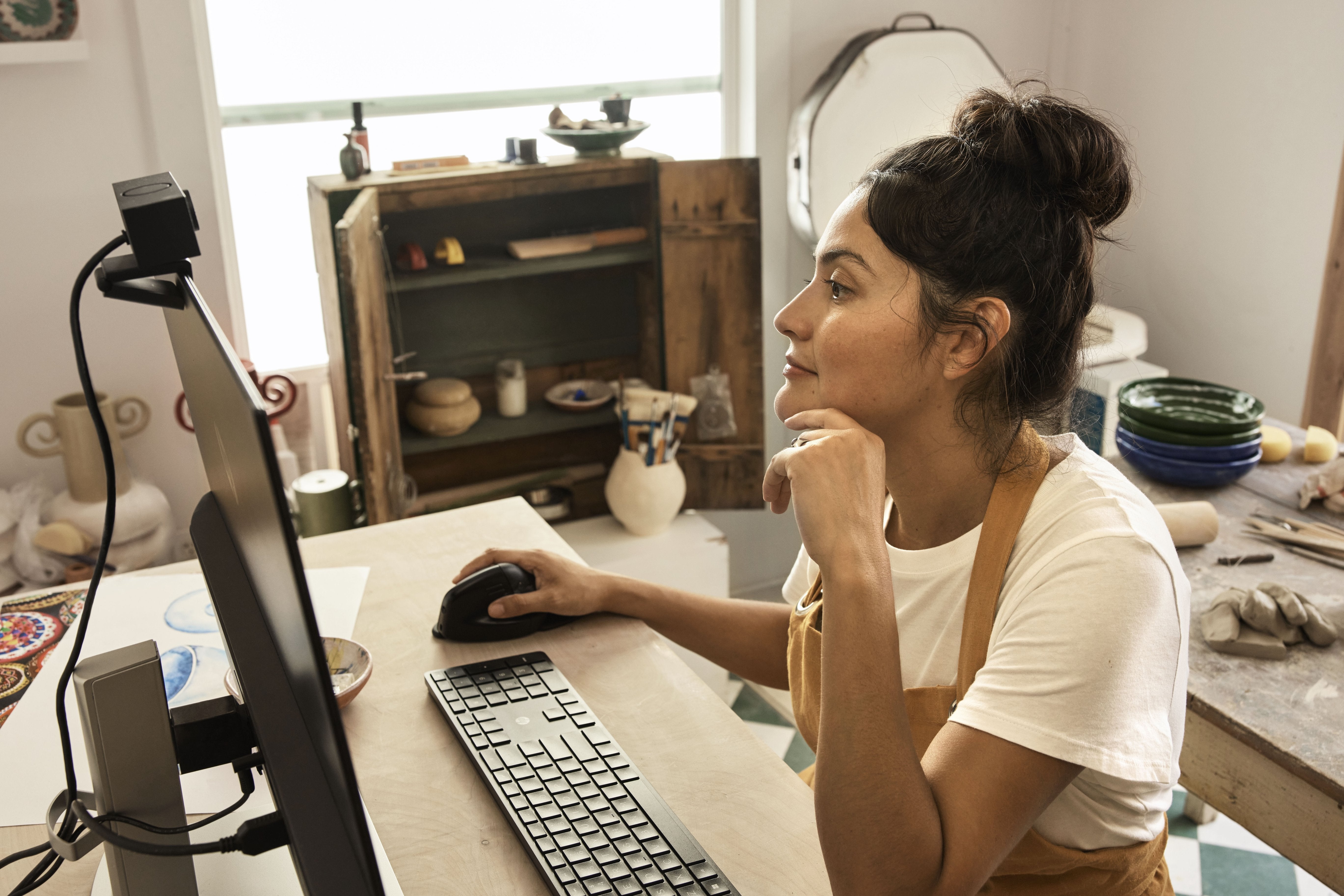 Teclado Inalámbrico Programable Hp 450 Negro, Diseño De 4r184aa#Abd