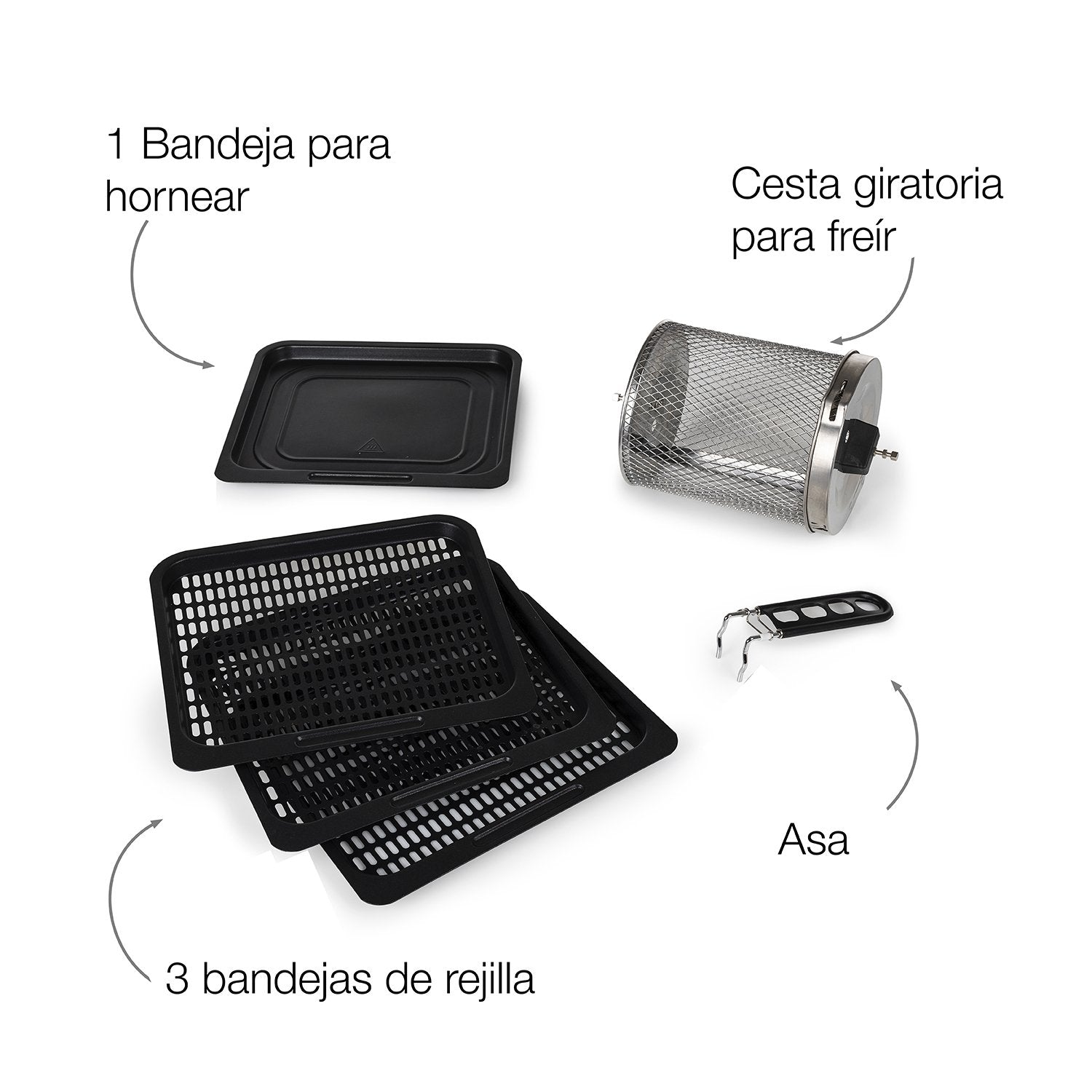 EAN 8713016091451 - Princess 182065 Sencillo 10 L Independiente 1500 W Freidora de aire caliente Plata imagen 57