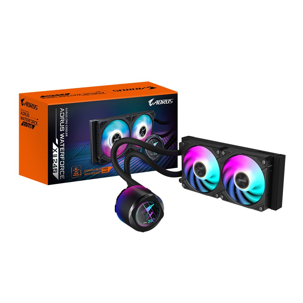 EAN 4719331553944 - GIGABYTE AORUS WATERFORCE X II 240 Procesador Sistema de refrigeración líquida todo en uno 12 cm Negro imagen 1
