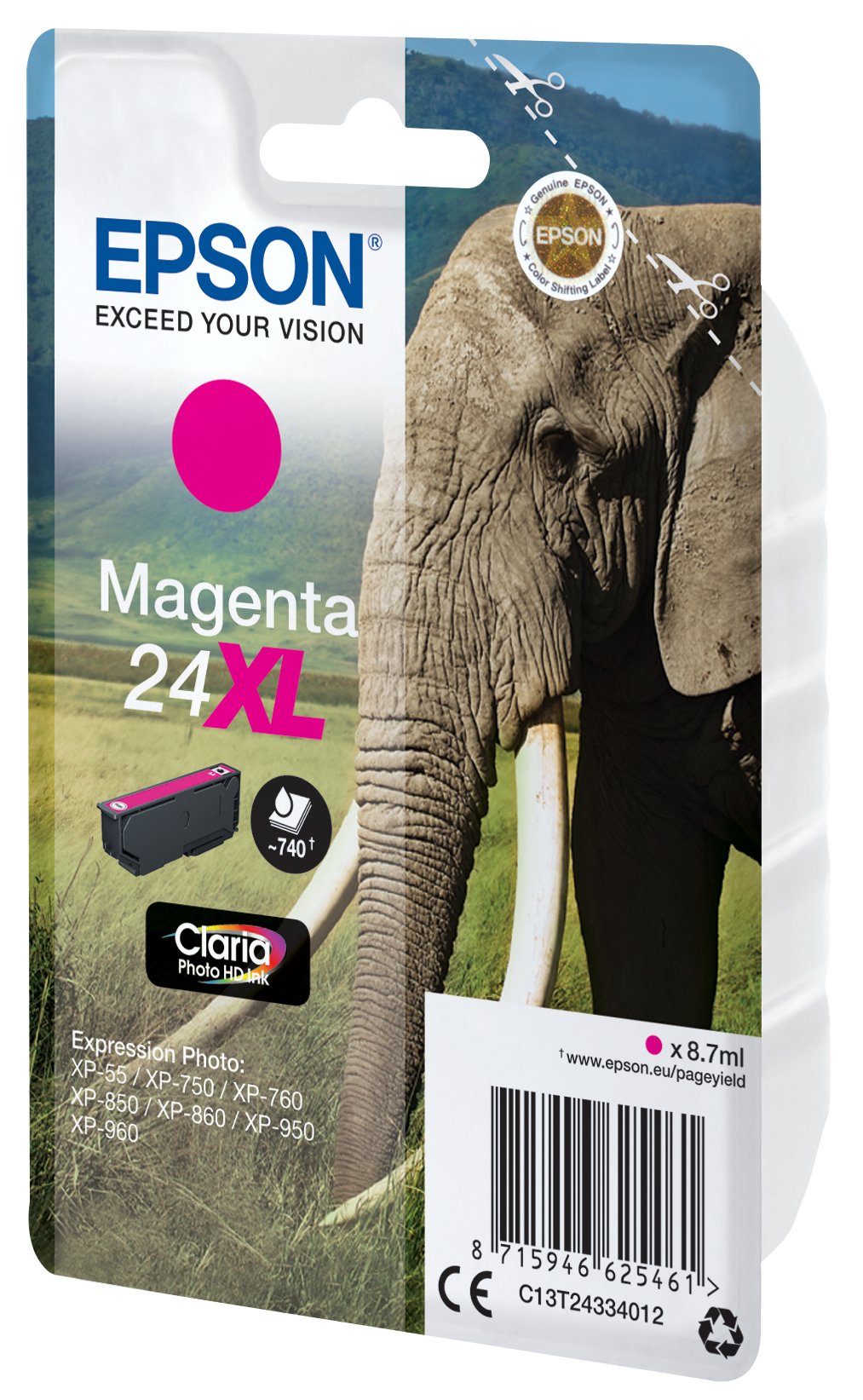 EAN 8715946625478 - Epson Elephant C13T24334022 cartucho de tinta 1 pieza(s) Original High (L) Yield imagen 1