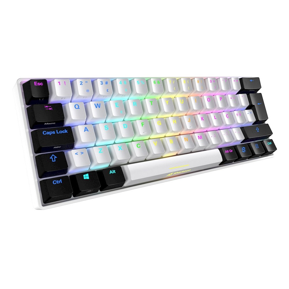 Teclado Español Gaming Sharkoon Skiller Sgk50 S4 Kailh Red Es Blanco