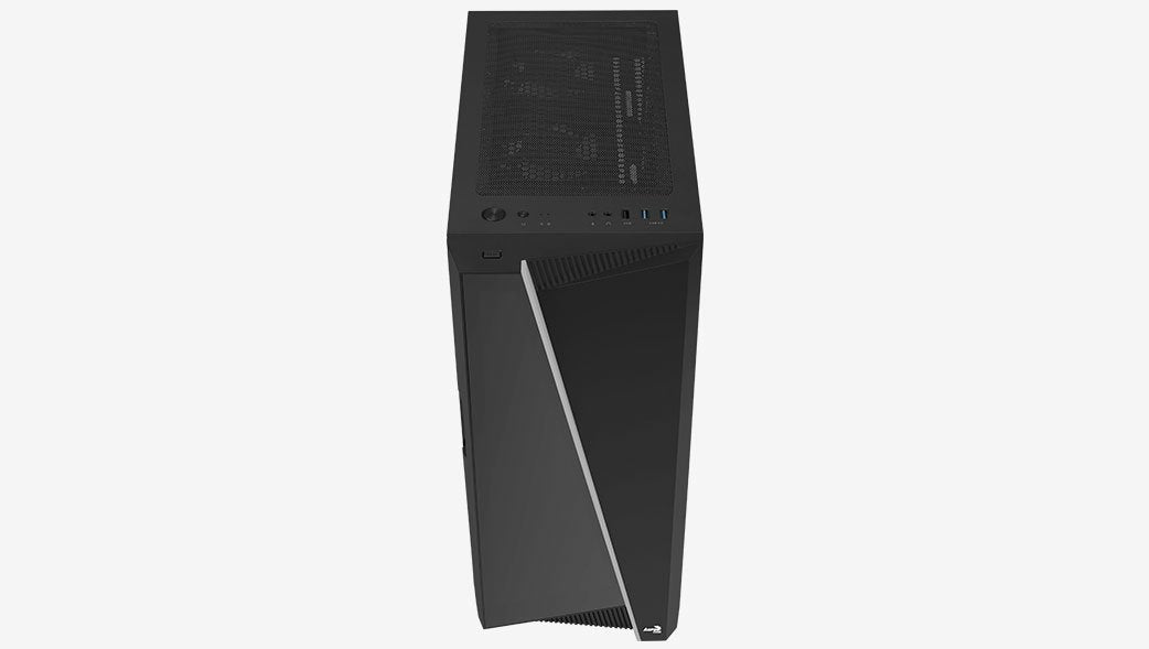 Caja Semitorre Atx Aerocool Mirage V2 Rgb Con Panel De Cristal (Negro)