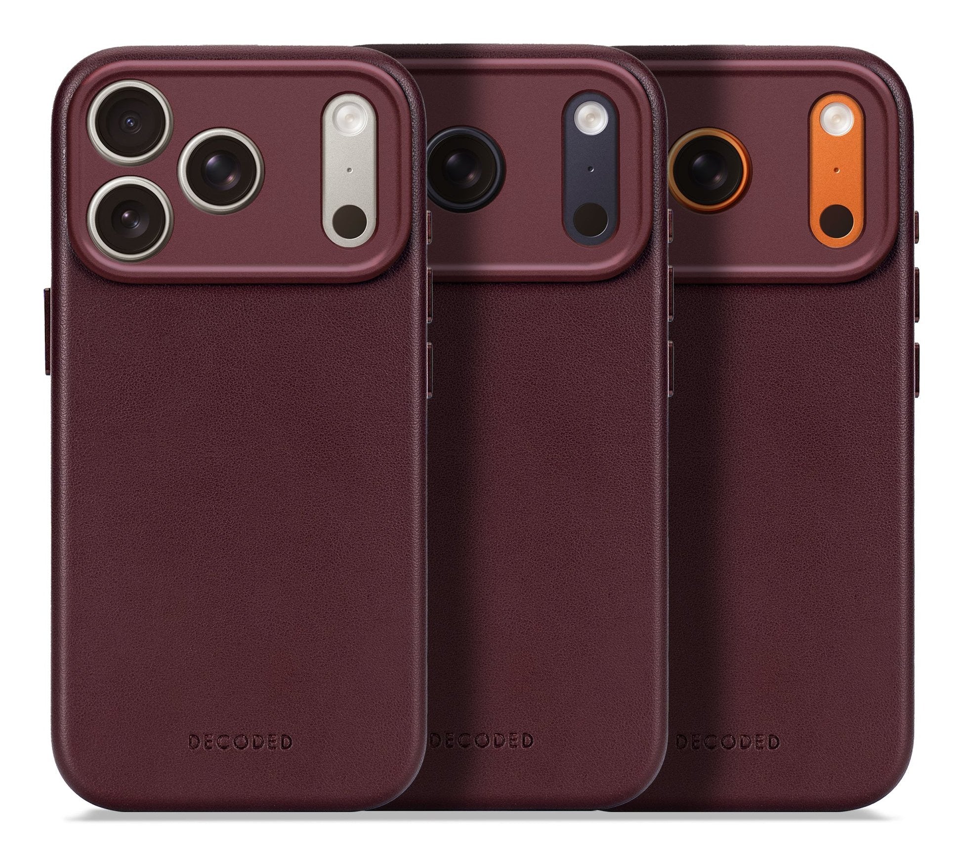 Decoded Leather Backcover Iphone 17 Pro Dark Ruby