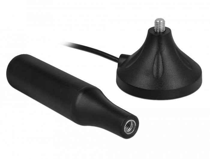 Delock Lte Antenne Sma Stecker 3 - 5 Dbi 12.4 Cm Starr Omnidirektional Mit Magnetischem Standfuss Und Anschlusscable Rg-174 A U 3 M
