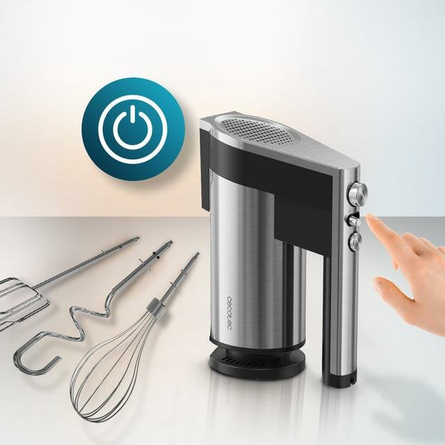 EAN 8435602543853 - Cecotec PowerTwist 500 Batidora de mano 500 W Negro, Acero inoxidable imagen 7