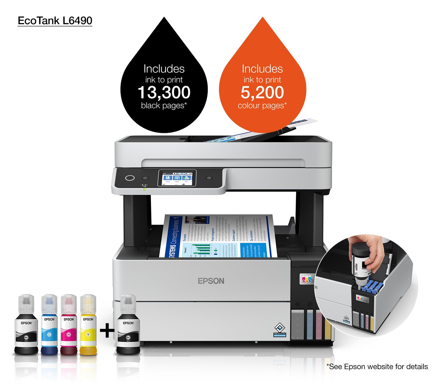 EAN 8715946689241 - Epson EcoTank L6490 Inyección de tinta A4 4800 x 1200 DPI 37 ppm Wifi imagen 3