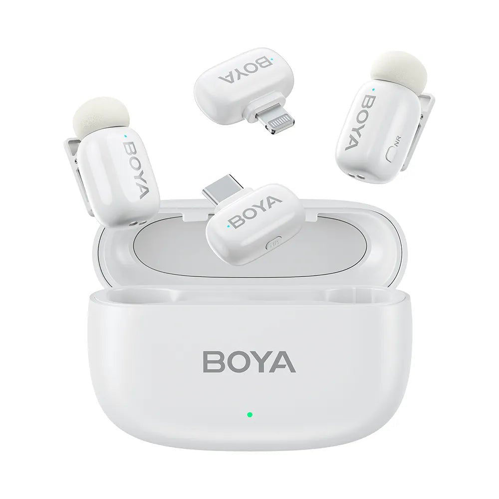 Boya Wireless Micrófono Mini-13 Lightning Usb-C, White