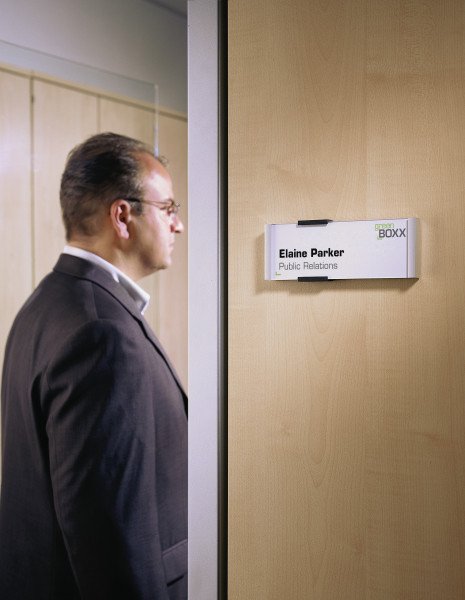 Señal De Puerta Durable Señal Informativa 149x52,5 Mm Plata Metalizada