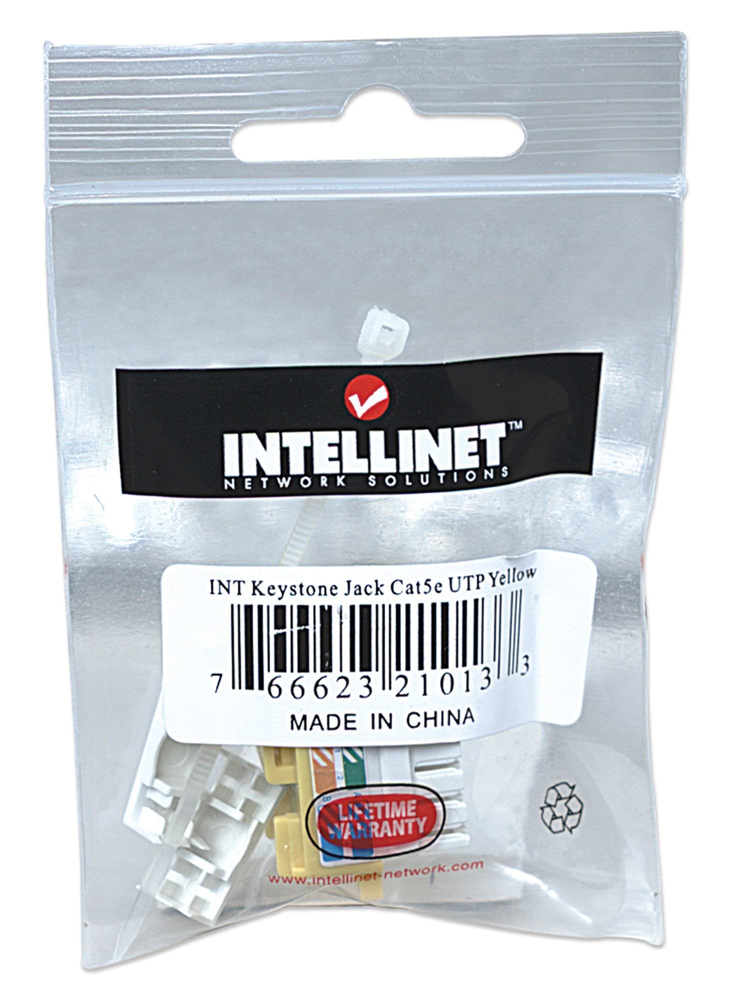 Intellinet Cat5e Keystone Jack Amarillo Utp Punch-Down