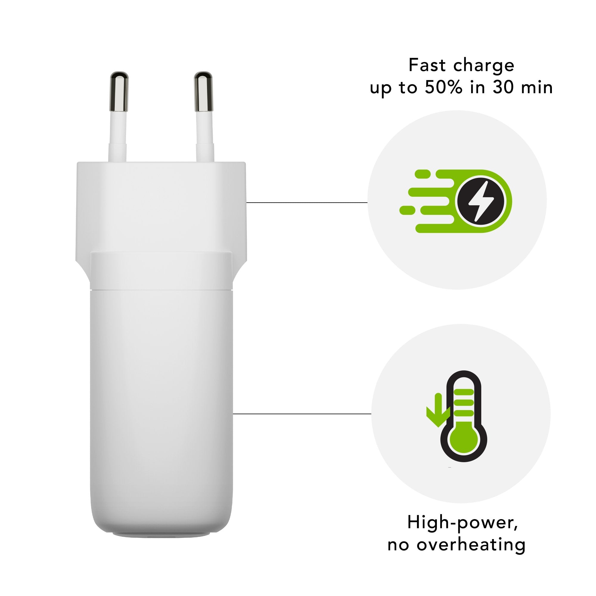 Dbramante1928 Re-Charge Adaptador De Corriente 65 Vatios Pd (24 Pin Usb-C) Blanco Europa
