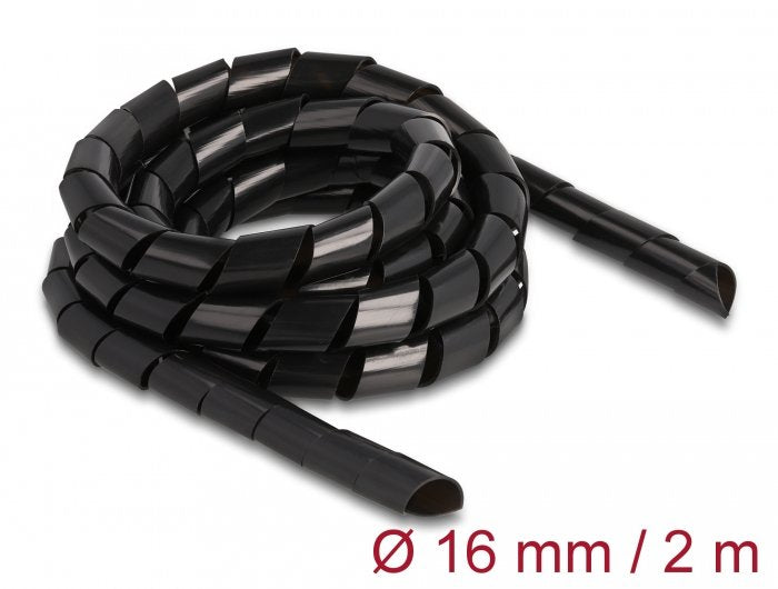 Spiralschlauch Flexibel 2 M X 16 Mm Schwarz