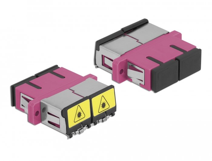 Lwl Kupplung Mit Laserschutzklappe Sc Duplex Buchse Zu Sc Duplex Buchse Multimode Violett