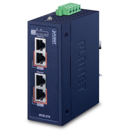 EAN 4711605285025 - PLANET IPOE-270 switch Energía sobre Ethernet (PoE) Azul imagen 1