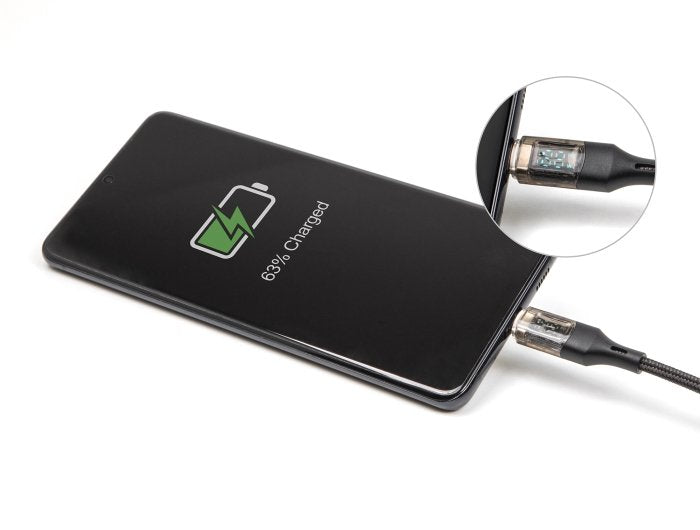 Delock 85409 Cable De De Datos Y Carga Rápida Usb 2.0 Usb Type-C Macho A Macho Pd 3.0 100 W Con Indicación De Potencia Transparente 2 M