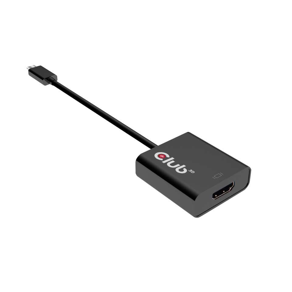 EAN 8719214471026 - CLUB3D CAC-2504 adaptador de cable de vídeo 0,15 m USB Tipo C HDMI tipo A (Estándar) Negro imagen 1