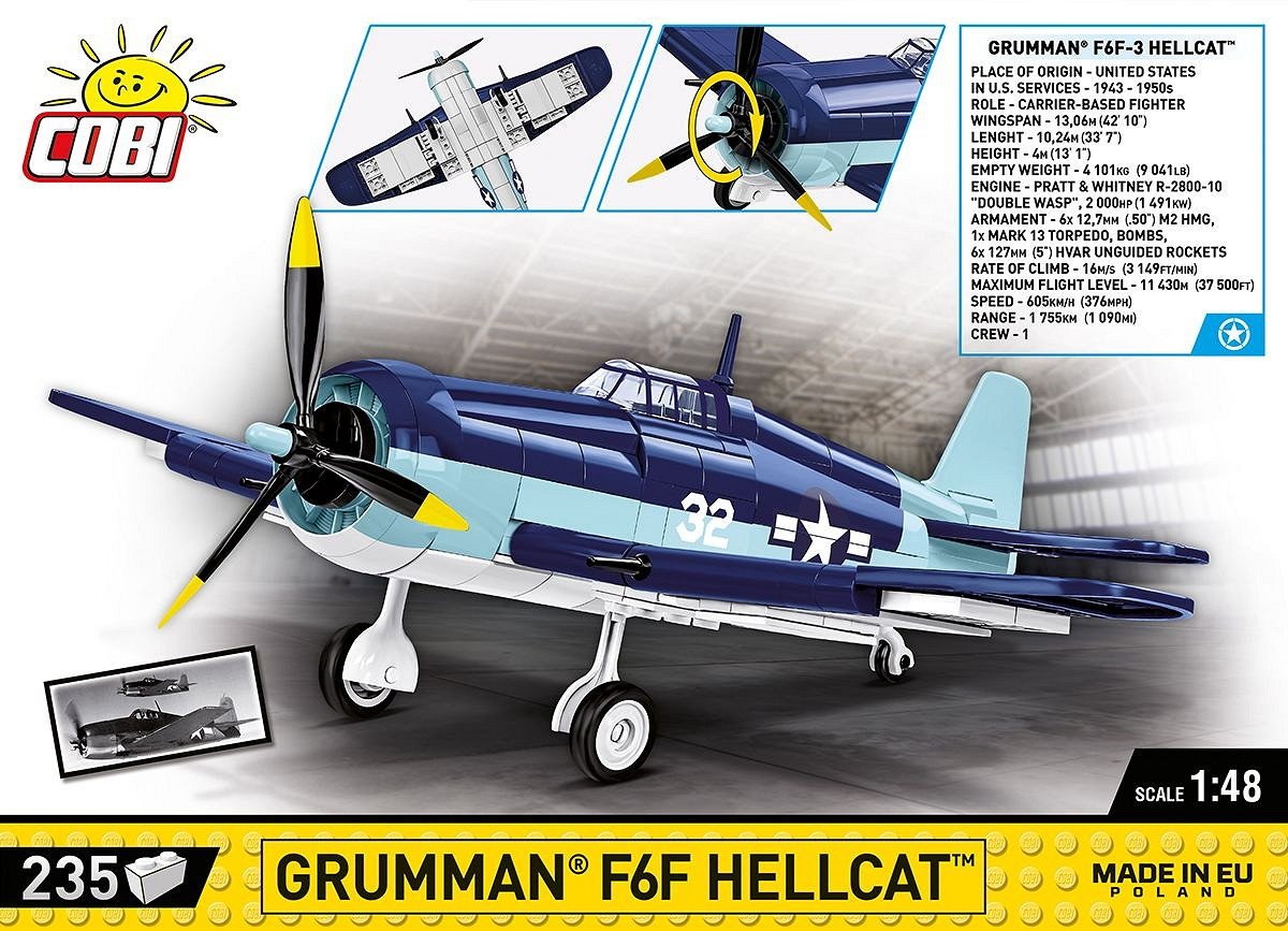 Cobi Blocks Grumman F6f Hellcat 235 Blocks