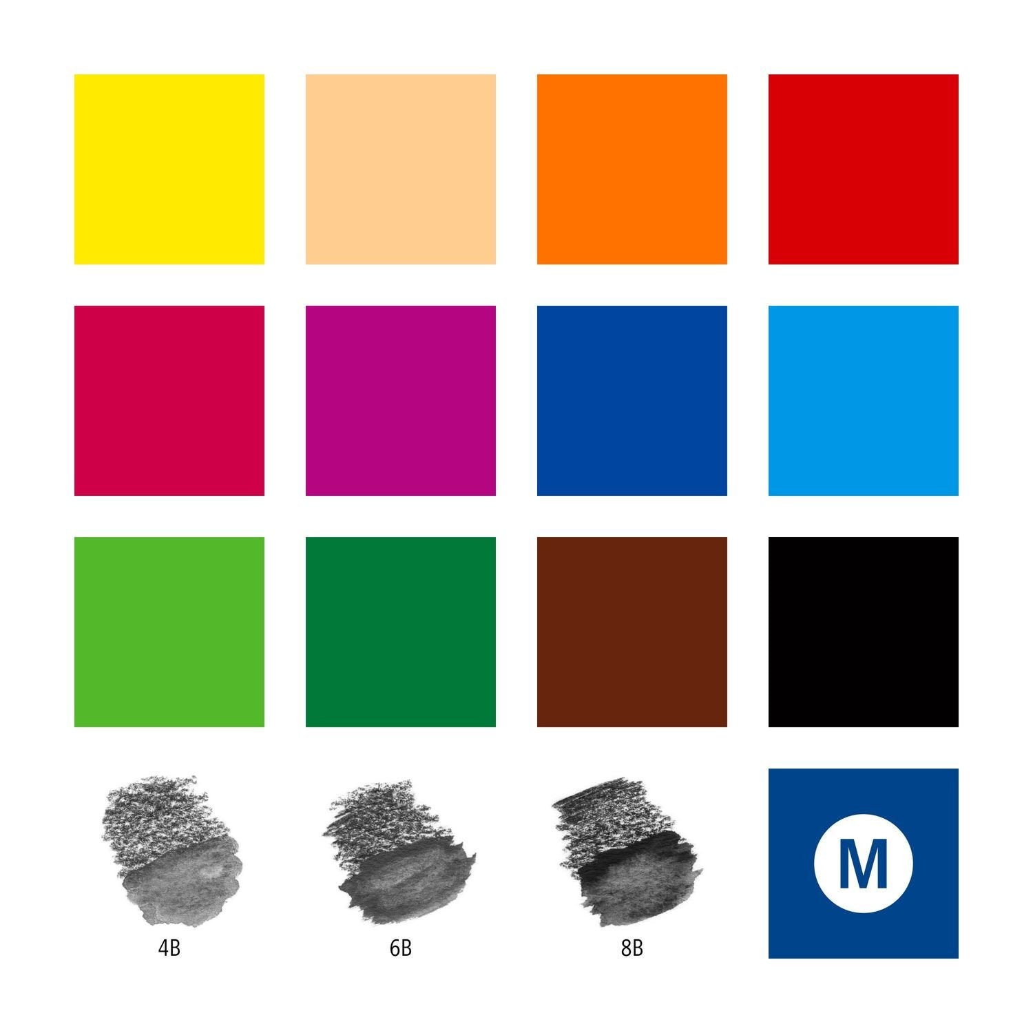 EAN 4007817066843 - Staedtler 146 10C Negro, Azul, Burdeos, Marrón, Verde, Azul claro, Verde claro, Mauve, Naranja, Melocotón imagen 4