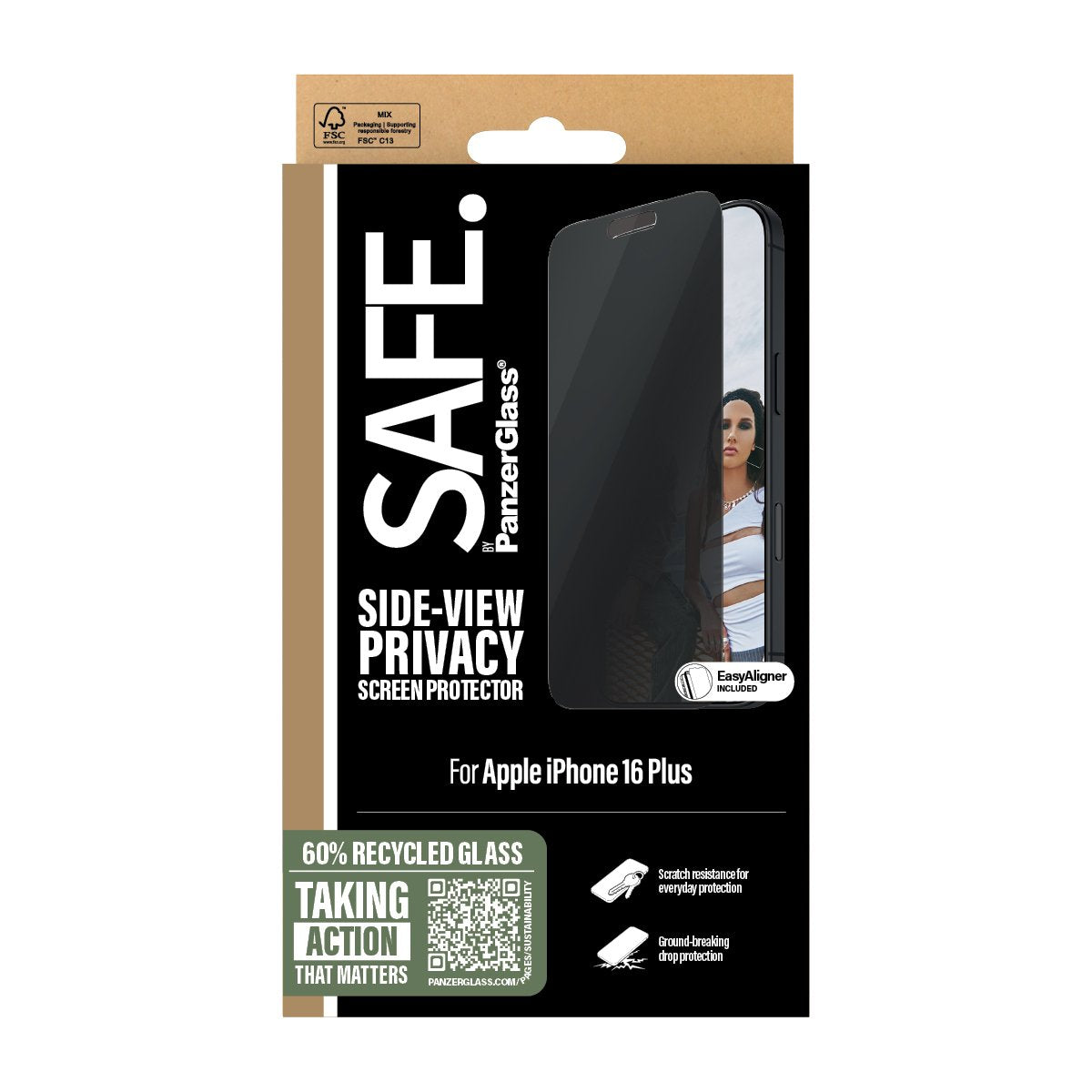 EAN 5715685002793 - PanzerGlass SAFE. by ® Privacy Screen Protector iPhone 16 Plus | 15 Plus | Ultra-Wide Fit Protector de pa imagen 3