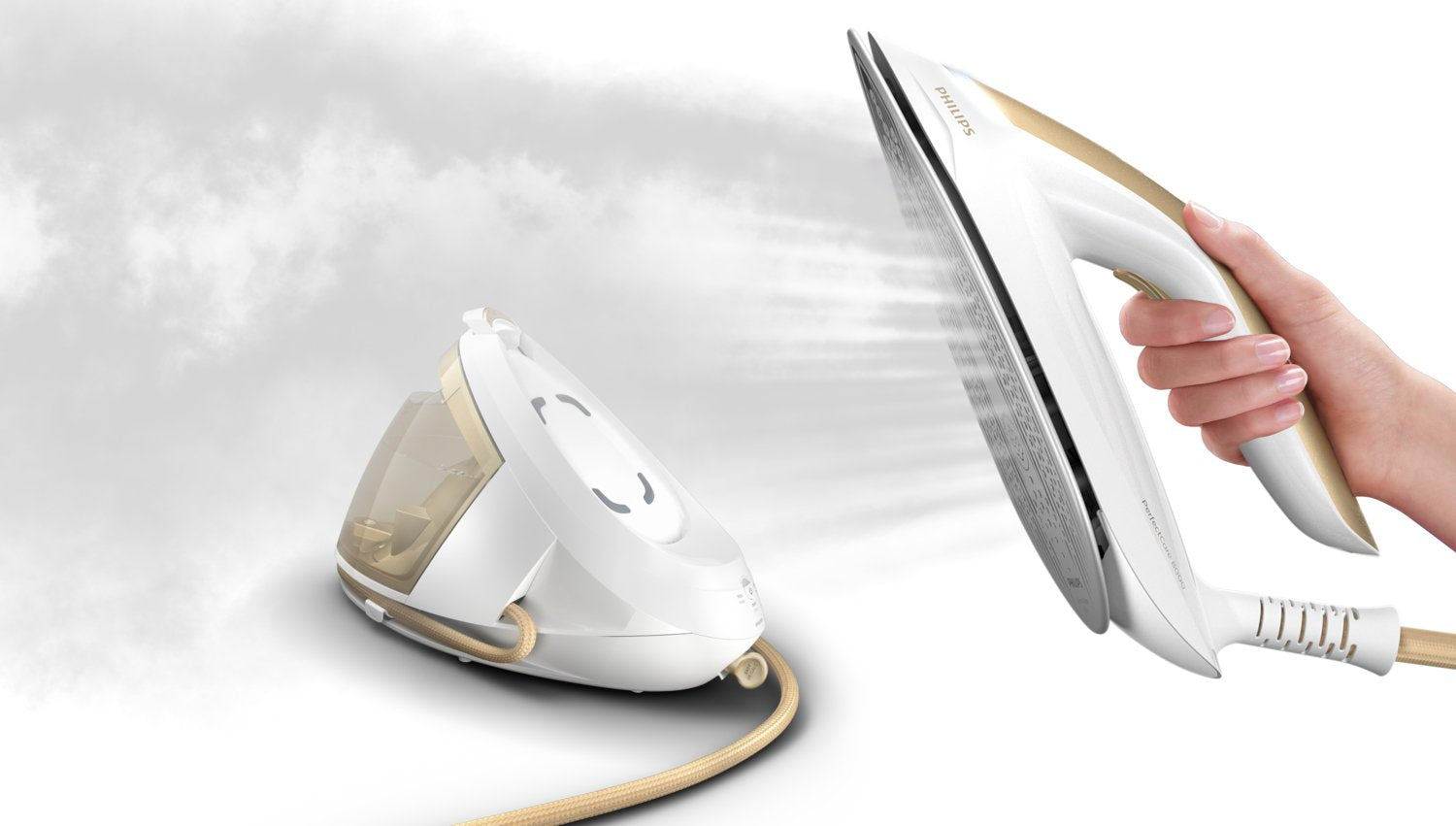 Philips Psg8040/60 Estación De Planchado A Vapor 2700 W 1,8 L Suela Steamglide Elite Oro, Blanco