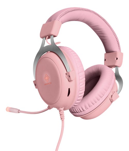 Deltaco Gam-030-P Auriculares Alámbrico Diadema Juego Usb Tipo A Rosa