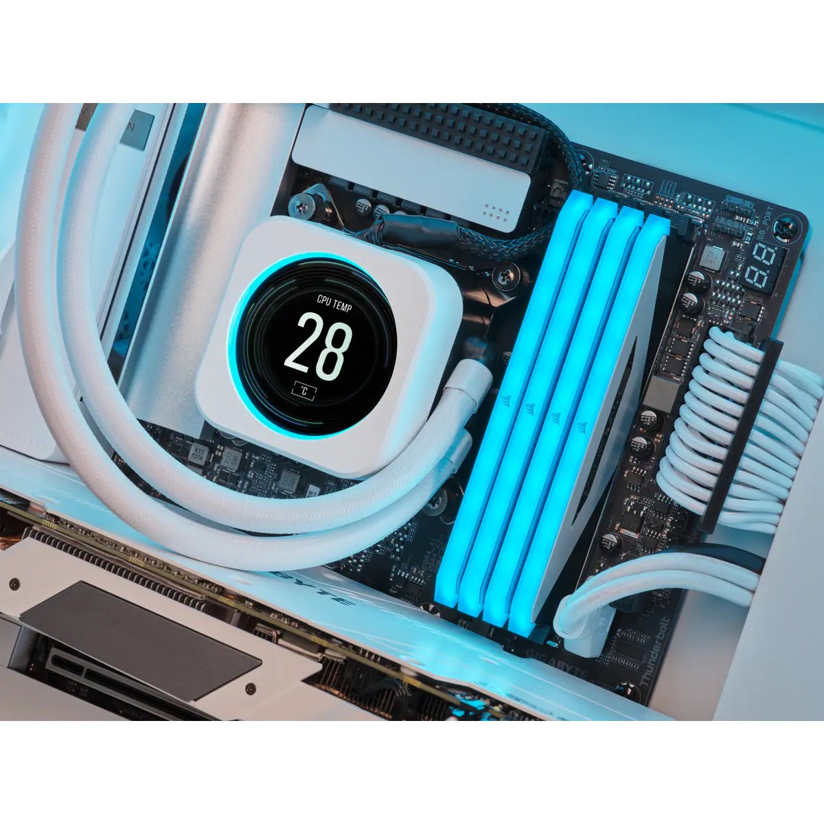 EAN 840006659488 - Corsair CW-9060066-WW sistema de refrigeración para ordenador Procesador Mostrar Blanco 1 pieza(s) imagen 4