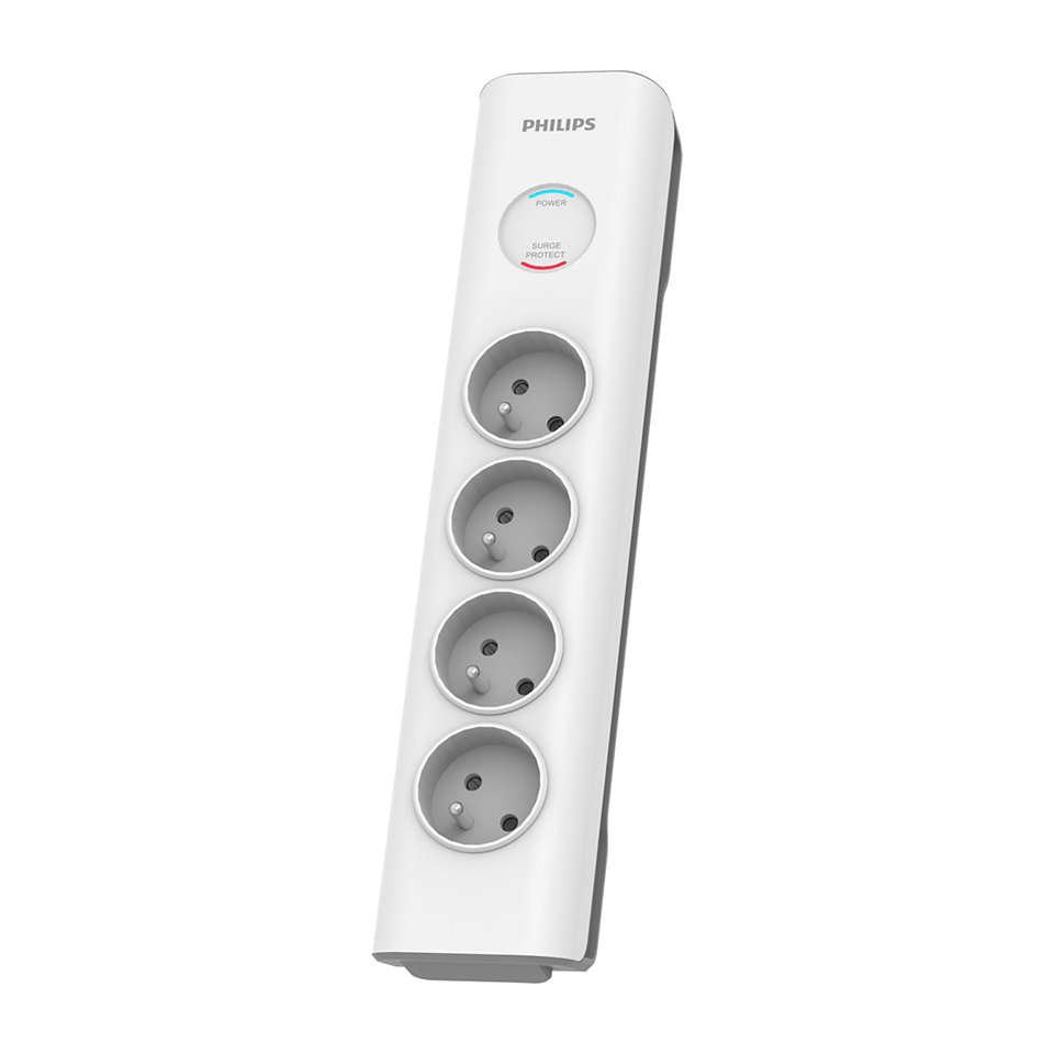 EAN 4895229115774 - Philips SPN7040WA/60 limitador de tensión Blanco 4 salidas AC 2 m imagen 1
