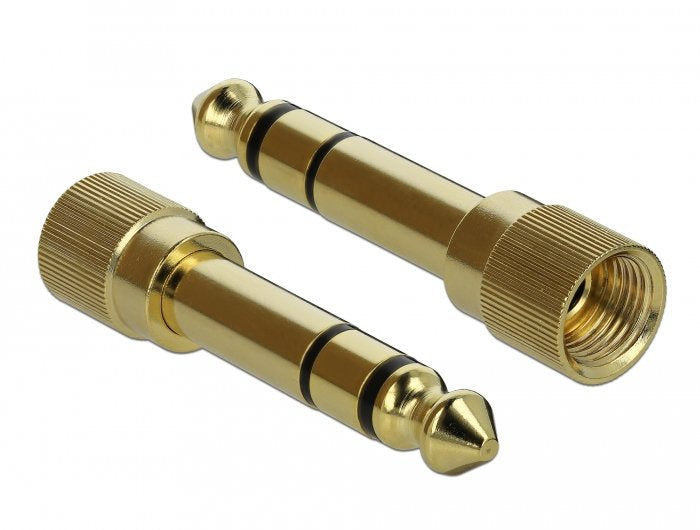 Delock Cable Estéreo De 3,5 Mm, 3 Pines Macho A Macho Con Adaptador De Tornillo De 0,5 M