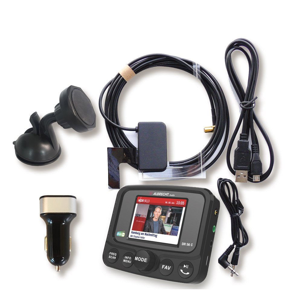 Sintonizador De Radio De Coche Albrecht Dr 56c Dab + Con Pantalla A Color