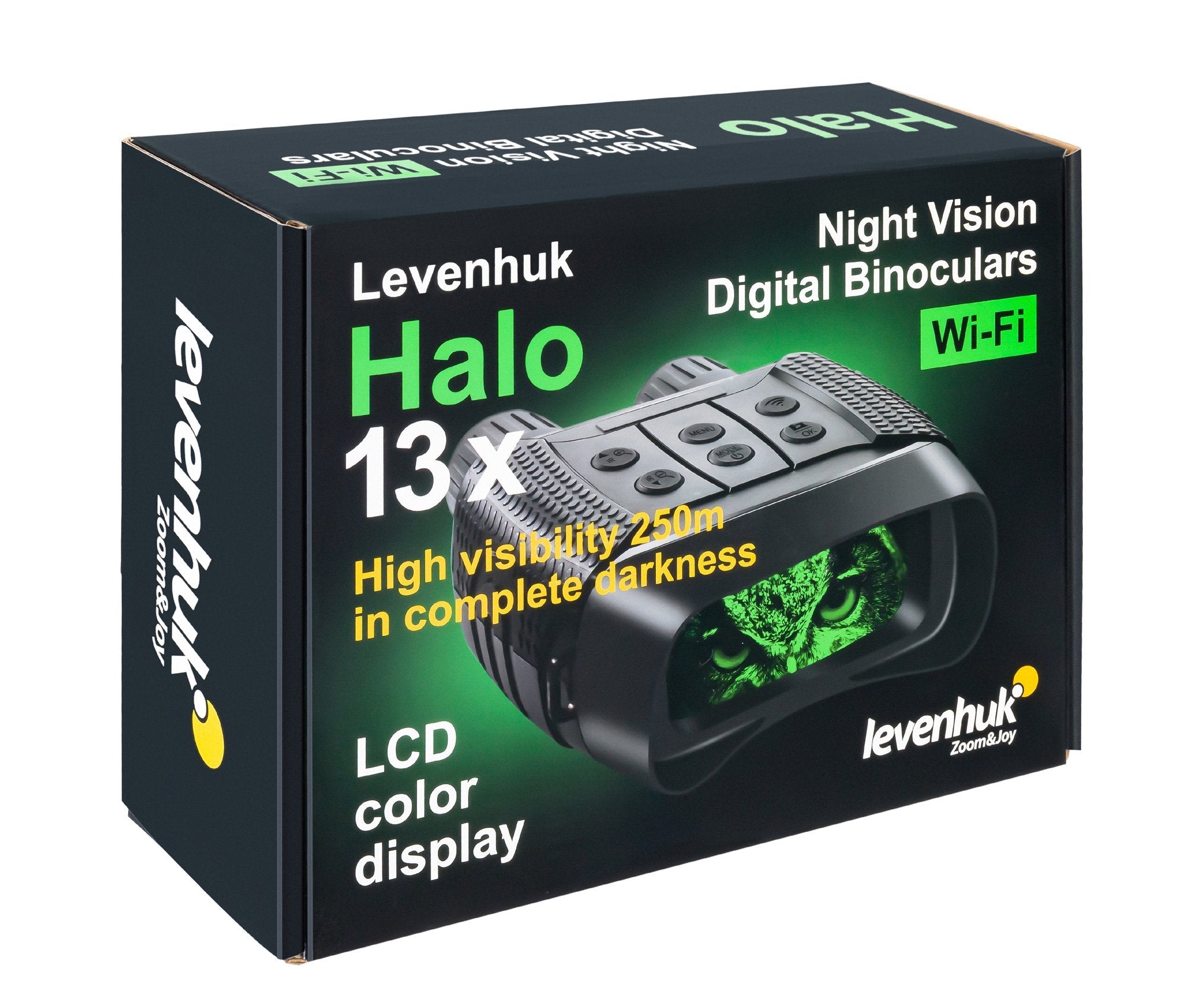 Prismáticos De Visión Nocturna Digital Levenhuk Halo 13x Wi-Fi