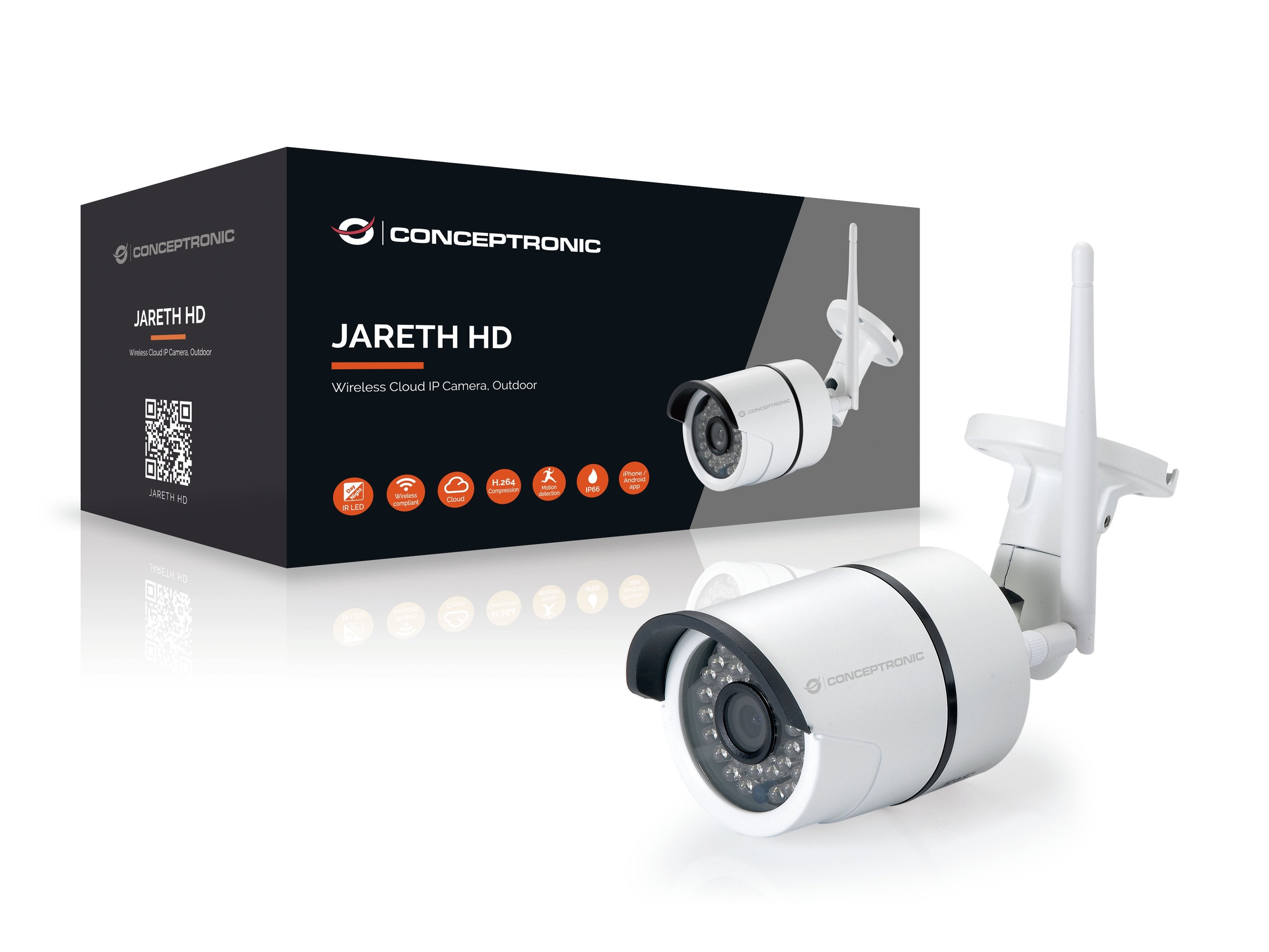 EAN 4015867209967 - Conceptronic JARETH02W cámara de vigilancia Bala (forma) Cámara de seguridad IP Exterior 1280 x 720 Pixel imagen 3