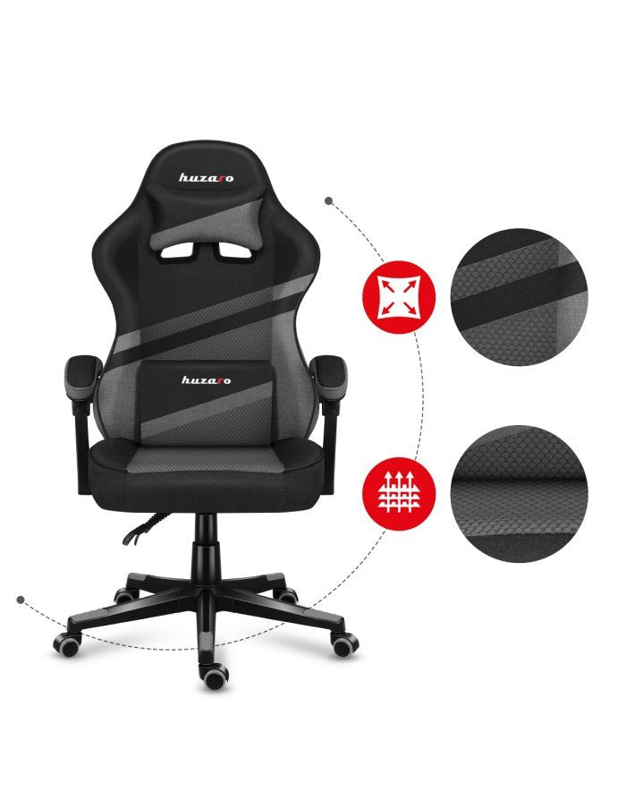 EAN 5903796013177 - Huzaro FORCE 4.4 Silla para videojuegos de PC Asiento (de seguridad) de butaca Negro, Gris imagen 8