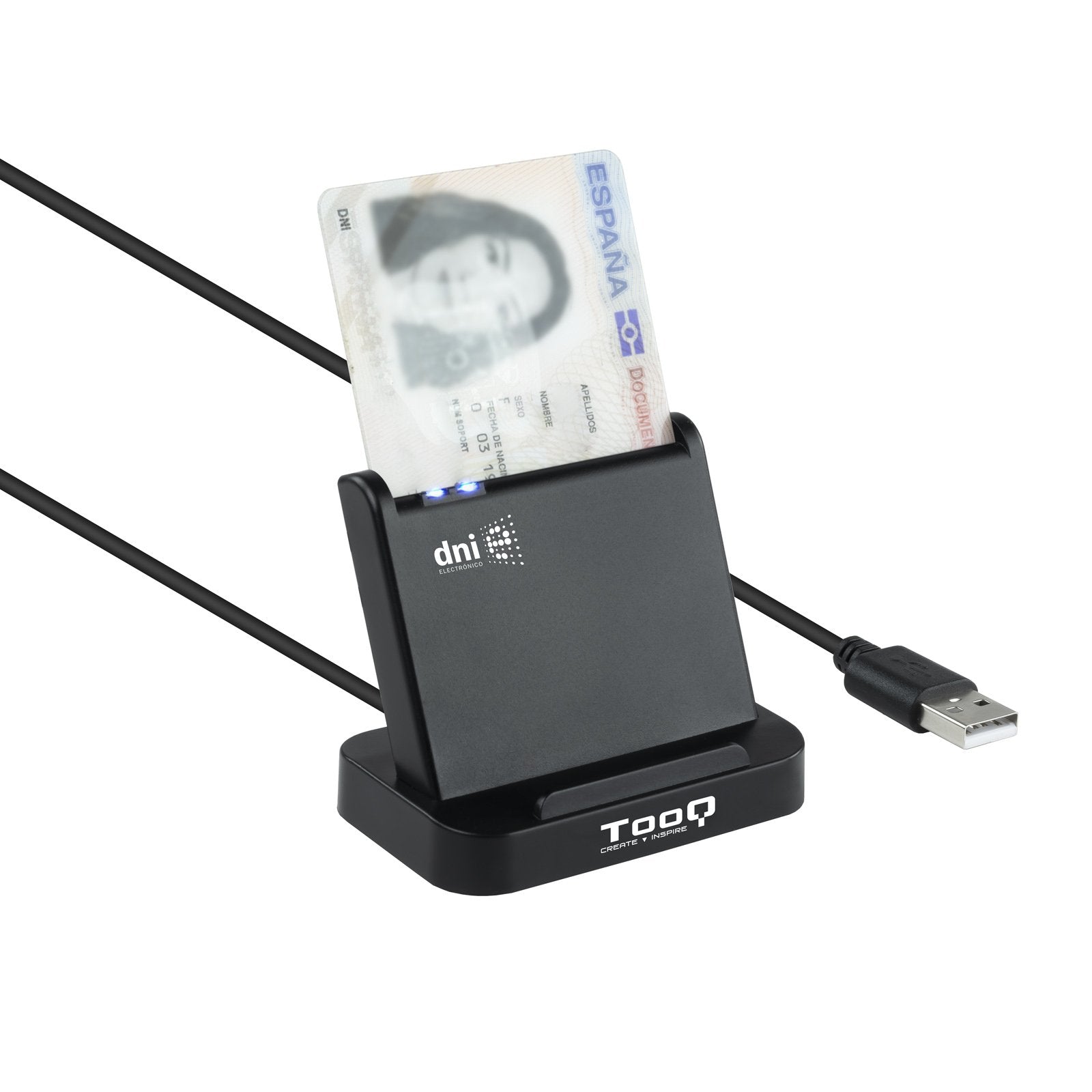 Tooq Lector De Tarjetas Inteligentes Dnie Vision Usb 2.0 - Negro