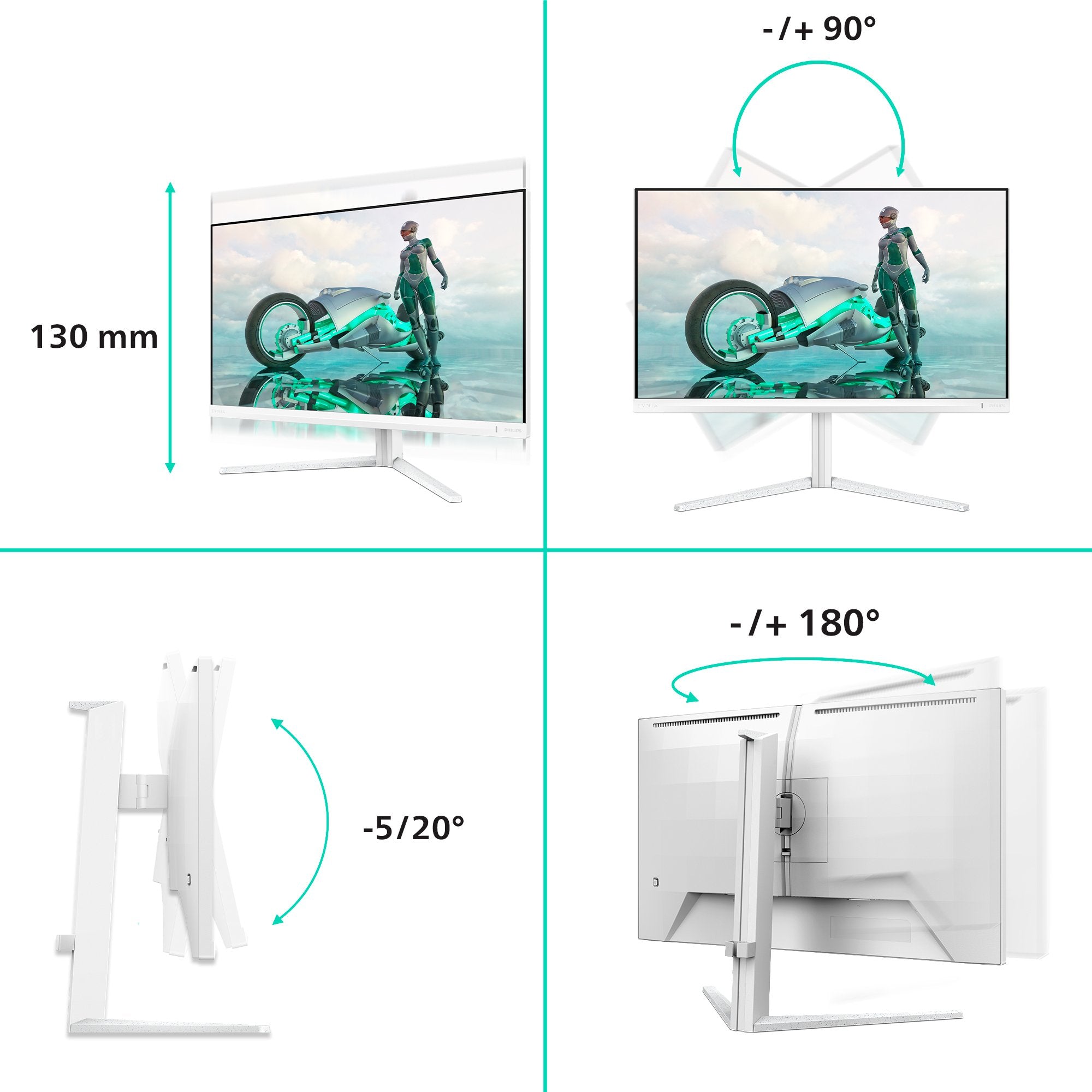 EAN 8721038004304 - Philips Evnia 27M2N3501PA/00 pantalla para PC 68,6 cm (27") 2560 x 1440 Pixeles Quad HD LCD Blanco imagen 3