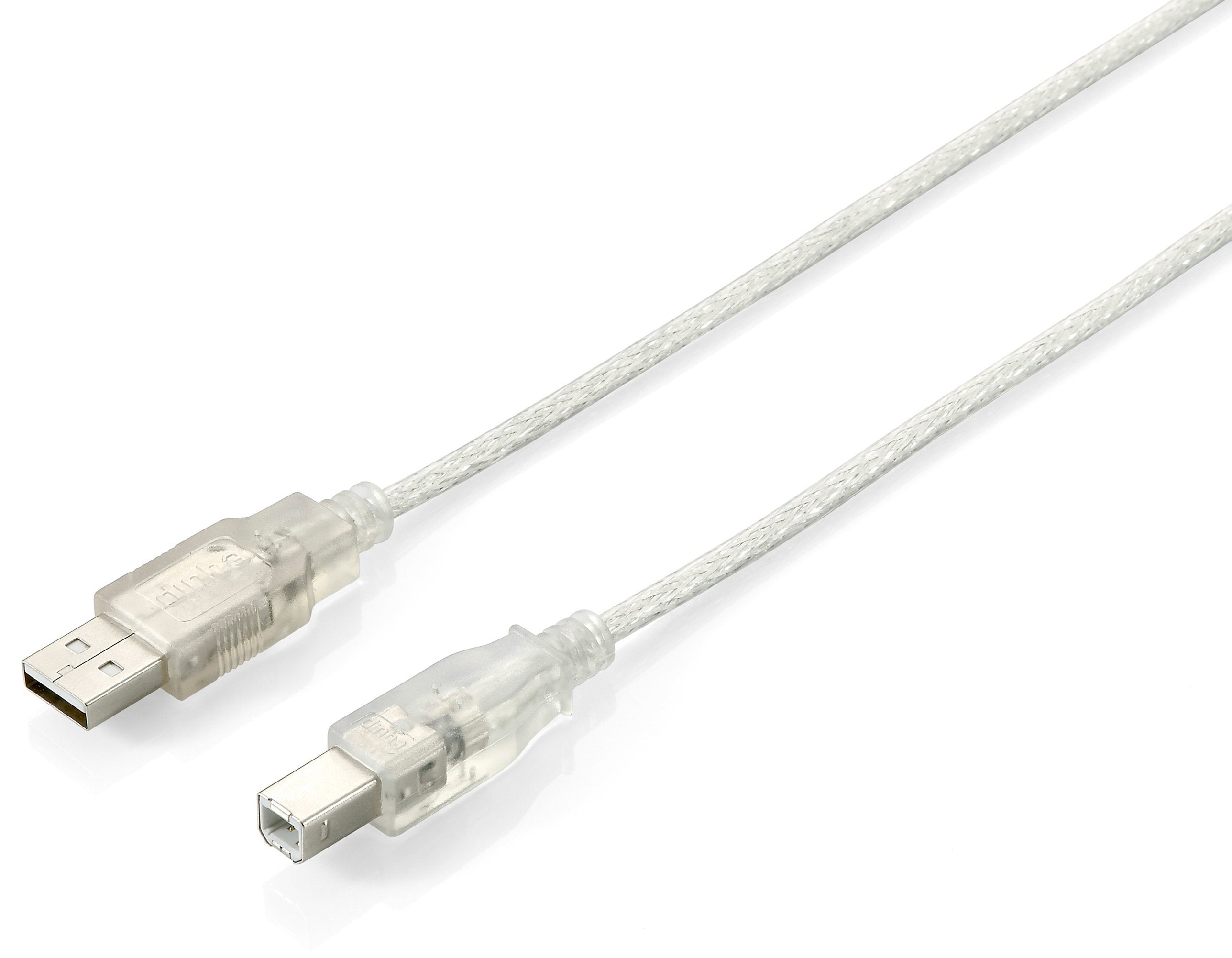 Equip 128651 Cable Usb 3 M 2.0 Usb A Usb B Plata, Transparente