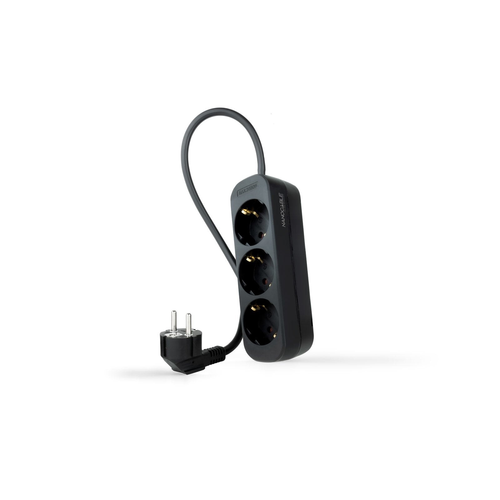 Nanocable Regleta 3 Tomas - 1.4m - Negro