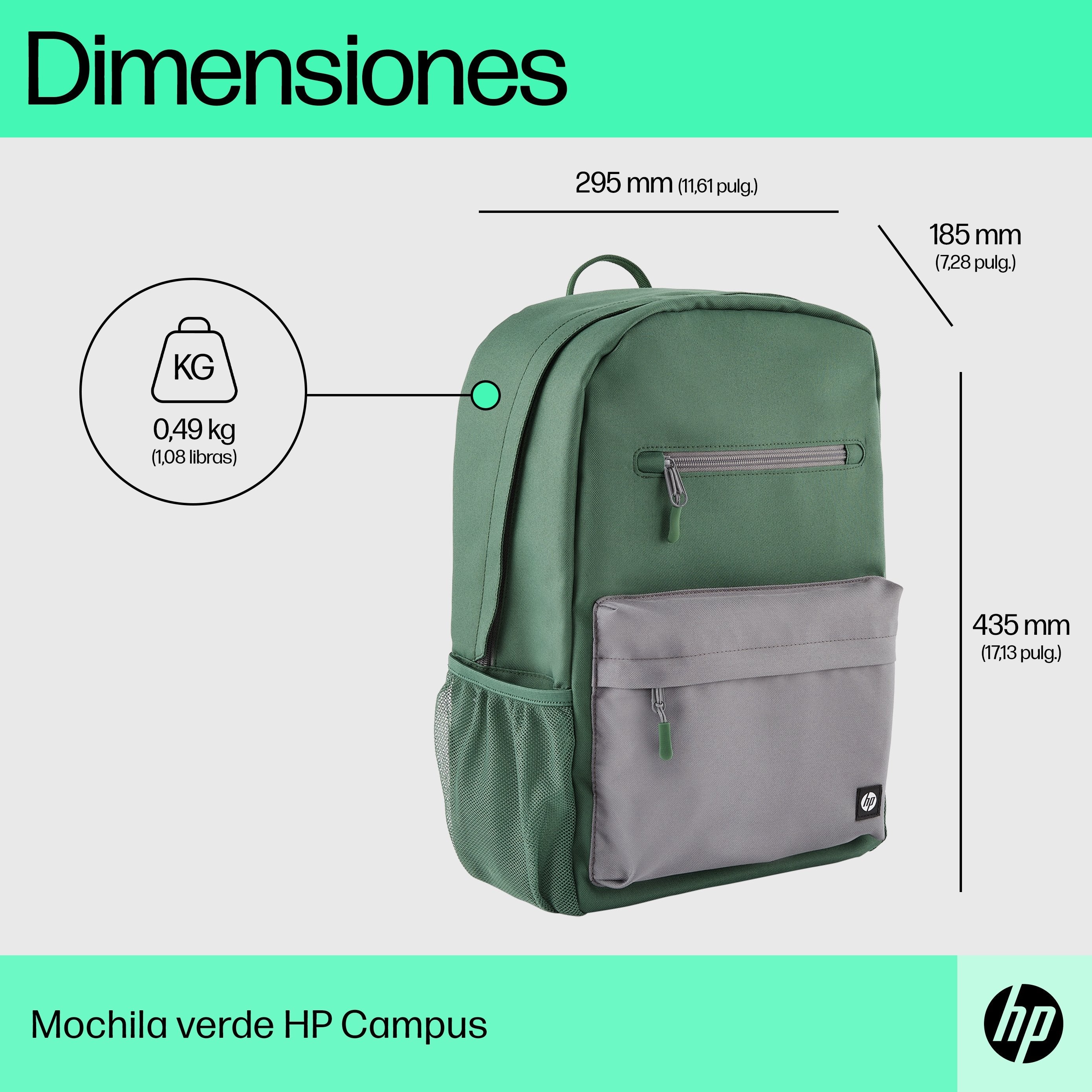 Hp Mochila Campus Green Backpack 15.6"